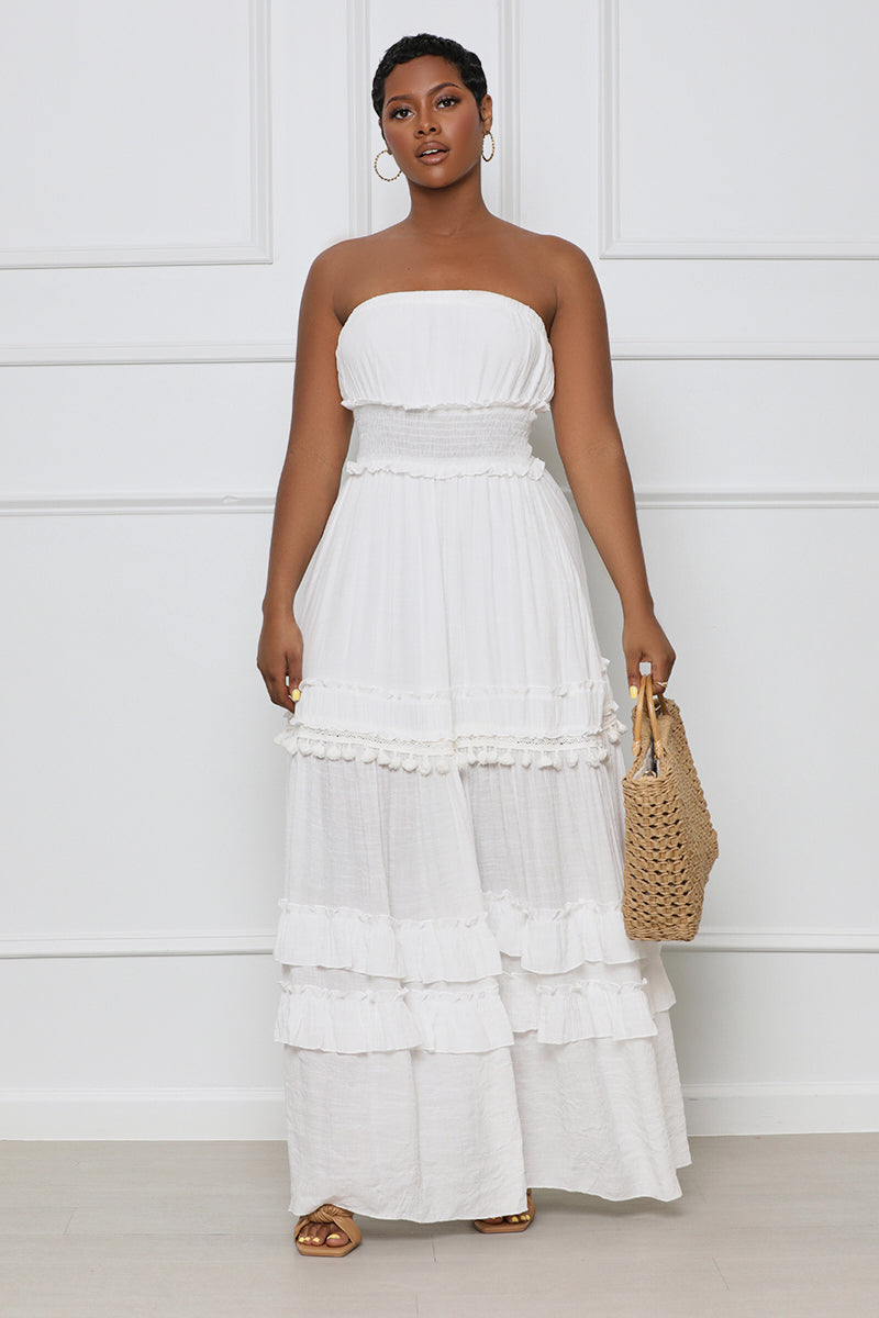 Garden Bliss Strapless Maxi Dress ...